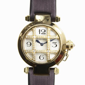 Cartier PASHA DE CARTIER WJ11951G Quartz 18kt Yellow Gold White