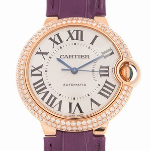 Cartier BALLON BLEU WJBB0009 Automatic 18kt Rose Gold & Diamonds White