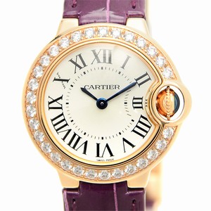 Cartier BALLON BLEU WJBB0018 Quartz 18kt Rose Gold & Diamonds Silver