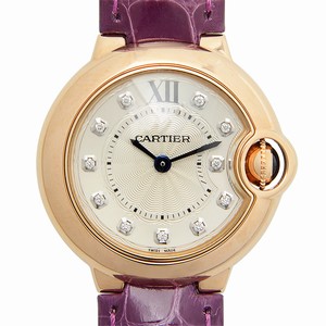 Cartier BALLON BLEU WJBB0019  Quartz 18kt Rose Gold Silver