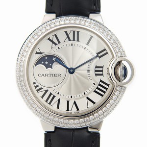 Cartier BALLON BLEU WJBB0028 Automatic 18kt White Gold & Diamond Silver