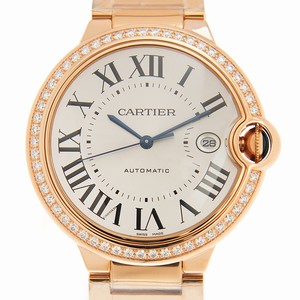 Cartier BALLON BLEU WJBB0038 Automatic 18kt Rose Gold & Diamonds White