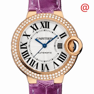 Cartier BALLON BLEU WJBB0051 Automatic 18kt Rose Gold & Diamonds Silver