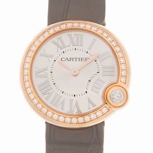 Cartier BALLON BLANC DE CARTIER WJBL0008 Quartz 18kt Rose Gold & Diamonds Silver