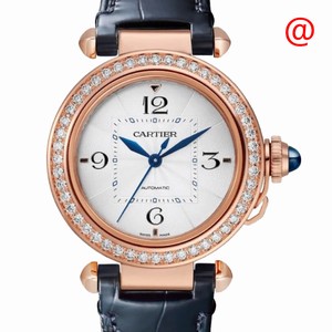 Cartier PASHA DE CARTIER WJPA0012 Automatic 18kt Rose Gold & Diamonds Silver