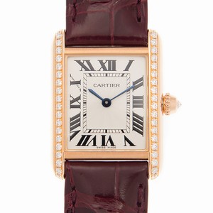 Cartier TANK WJTA0010 Manual Wind 18kt Rose Gold & Diamonds White