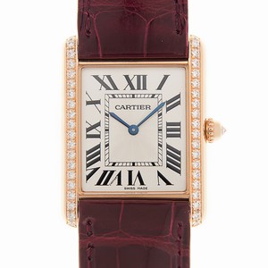 Cartier TANK WJTA0014 Manual Wind 18kt Rose Gold & Diamonds White