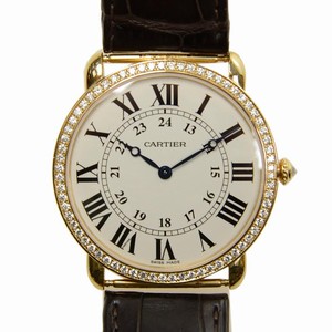 Cartier RONDE LOUIS CARTIER  WR000451 Manual Wind 18kt Rose Gold & Diamonds Silvery & White